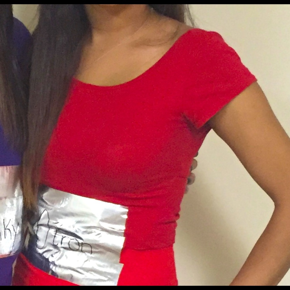 Red crop top